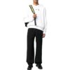 Off-White Men’ s FW22 Solid Color Logo Embroidered Straight Sports Pants/Trousers/Joggers Loose Fit Black