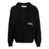 Off-White Men’ s FW22 Solid Color Logo Printing Drawstring Autumn Black