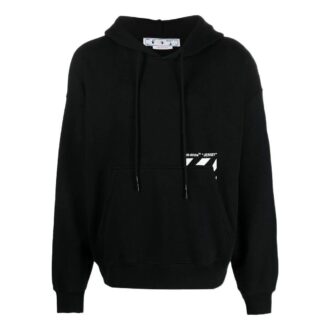 Off-White Men’ s FW22 Solid Color Logo Printing Drawstring Autumn Black