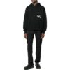 Off-White Men’ s FW22 Solid Color Logo Printing Drawstring Autumn Black