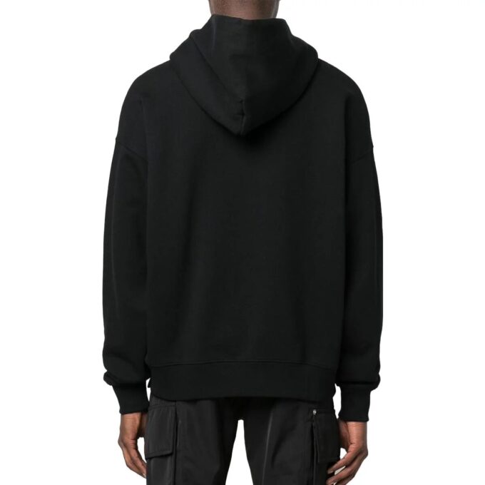 Off-White Men’ s FW22 Solid Color Logo Printing Drawstring Autumn Black