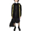 Off-White Men’ s FW22 Solid Color Logo Webbing Zipper Stand Collar Jacket Black