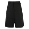 Off-White Men’ s FW22 Solid Color Pattern Printing Straight Shorts Black