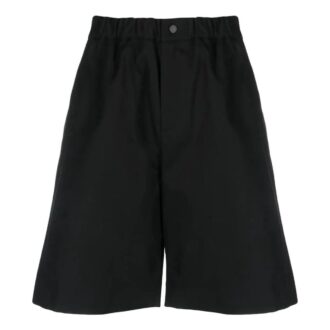 Off-White Men’ s FW22 Solid Color Straight Casual Shorts Loose Fit Black