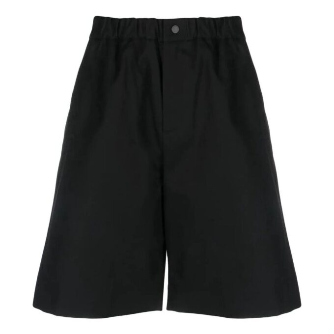 Off-White Men’ s FW22 Solid Color Straight Casual Shorts Loose Fit Black