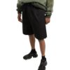Off-White Men’ s FW22 Solid Color Straight Casual Shorts Loose Fit Black