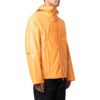 Off-White Men’ s FW22 Solid Color Straight Zipper Hooded Jacket Version Orange Yellow