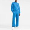 Off-White Men’ s FW22 Solid Color Stripe Bundle Feet Casual Long Pants/Trousers Blue