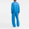 Off-White Men’ s FW22 Solid Color Stripe Bundle Feet Casual Long Pants/Trousers Blue