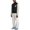 Off-White Men’ s FW22 Splicing Alphabet Logo Printing Long Sleeves Version Black Jacket