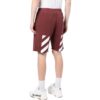 Off-White Men’ s FW22 Stripe Logo Printing Sports Shorts Version Red