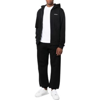 Off-White Men’ s FW22 Twill Logo Printing Zipper Loose Fit Black