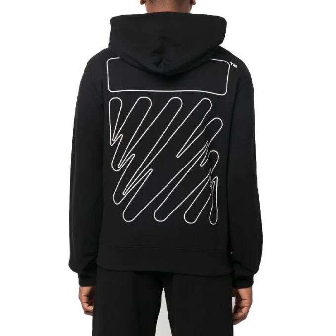 Off-White Men’ s FW22 Twill Logo Printing Zipper Loose Fit Black