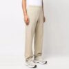 Off-White Men’ s FW22 Twill Printing Bundle Feet Sports Pants/Trousers/Joggers Loose Fit Beige