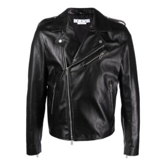 Off-White Men’ s FW22 Twill Printing Zipper Jacket Black