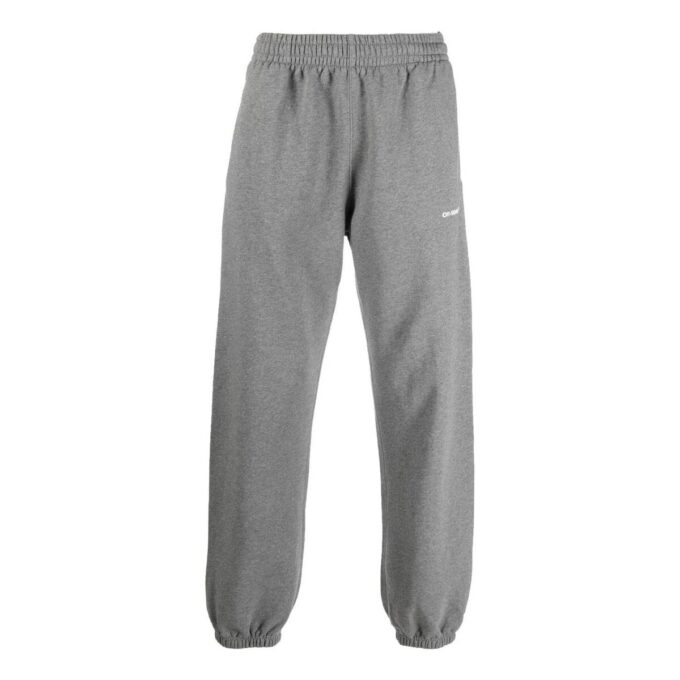 Off-White Men’ s FW22 Wave Diag Logo Stripe Bundle Feet Sports Pants/Trousers/Joggers Gray