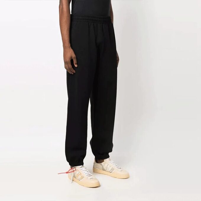 Off-White Men’ s Hands Off Red Arrow Sports Pants/Trousers/Joggers Loose Fit Black