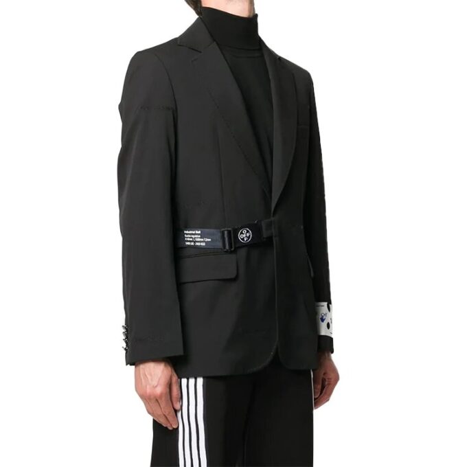 Off-White Men’ s Lacing Suit Black Jacket