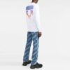 Off-White Men’ s Logo Arrow Pattern Long Sleeves White T-Shirt