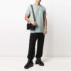 Off-White Men’ s Logo Embroidered Cotton Short Sleeve Green T-Shirt