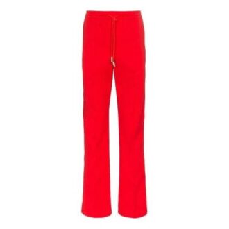 Off-White Men’ s Logo Loose Fit Red Sports Pants/Trousers/Joggers