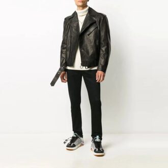 Off-White Men’ s Logo Pattern Jacket Black