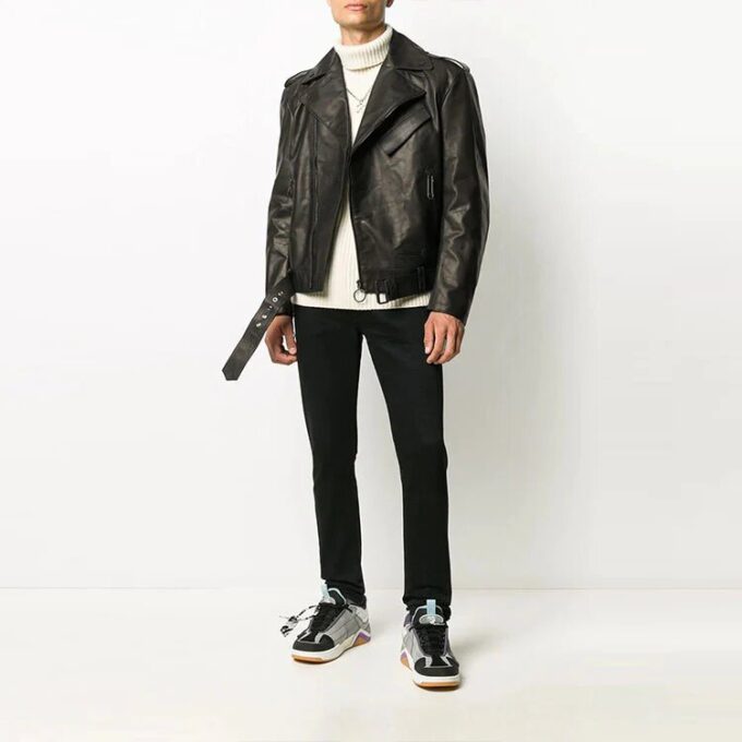 Off-White Men’ s Logo Pattern Jacket Black