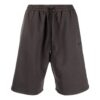 Off-White Men’ s Logo Printing Pattern Elastic Waistband Straight Shorts Brown