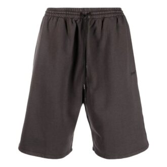 Off-White Men’ s Logo Printing Pattern Elastic Waistband Straight Shorts Brown