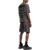 Off-White Men’ s Logo Printing Pattern Elastic Waistband Straight Shorts Brown