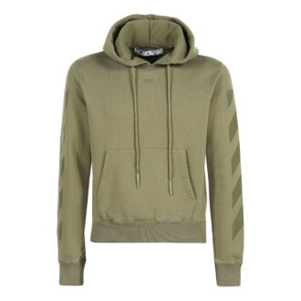 Off-White Men’ s Logo Printing Pullover Green