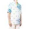 Off-White Men’ s Logo Printing Short Sleeve Blue Shirt