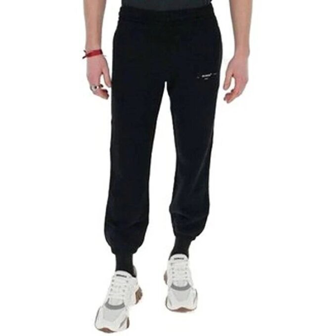 Off-White Men’ s Logo Printing Solid Color Casual Long Pants/Trousers Black