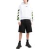Off-White Men’ s Logo Printing Solid Color Long Sleeves White