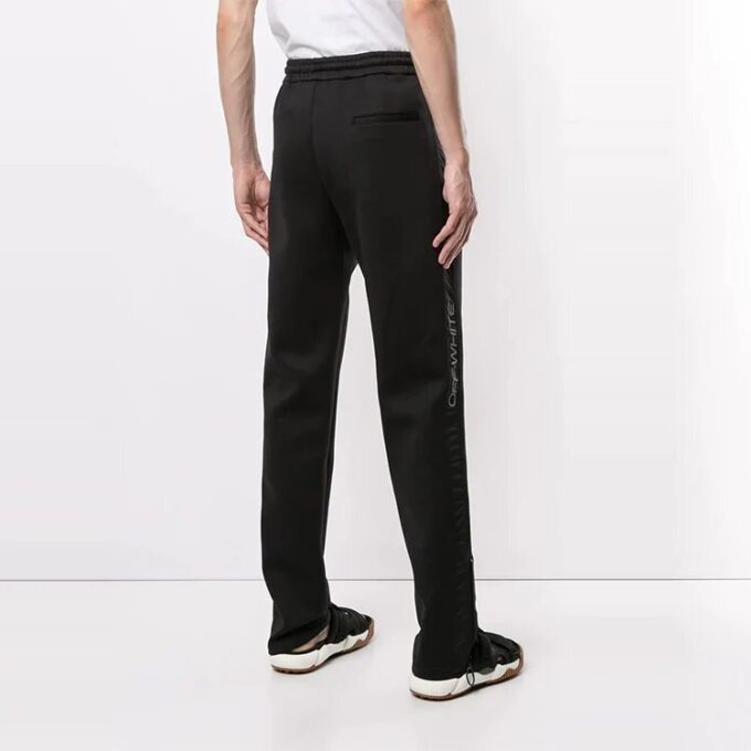 Off-White Men’ s logo Side Black Sports Pants/Trousers/Joggers