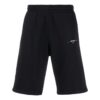 Off-White Men’ s Logo Solid Color Casual Shorts Version Black