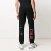 Off-White Men’ s Logo Spider Pattern Printing Bundle Feet Sports Pants/Trousers/Joggers Black