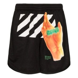 Off-White Men’ s Logo Sports Black Shorts