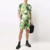 Off-White Men’ s Logo Sports Knit Shorts Loose Fit Green