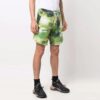 Off-White Men’ s Logo Sports Knit Shorts Loose Fit Green