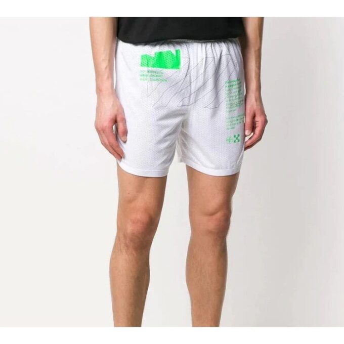 Off-White Men’ s Mesh Shorts White