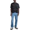 Off-White Men’ s Mesh Splicing V Neck Multiple Pockets Sleeveless Zipper Jacket Creamy White