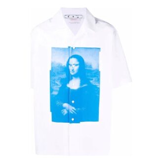 Off-White Men’ s Mona Lisa Short Sleeve White Shirt