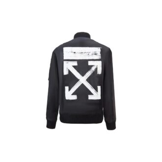 Off-White Men’ s Nylon Back logo Jacket Black