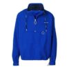 Off-White Men’ s Nylon Drawstring Alphabet Logo Sports Pullover Jacket Blue