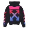 Off-White Men’ s Nylon Hooded Zipper Knit Black