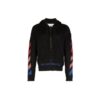 Off-White Men’ s Nylon Hooded Zipper Knit Black
