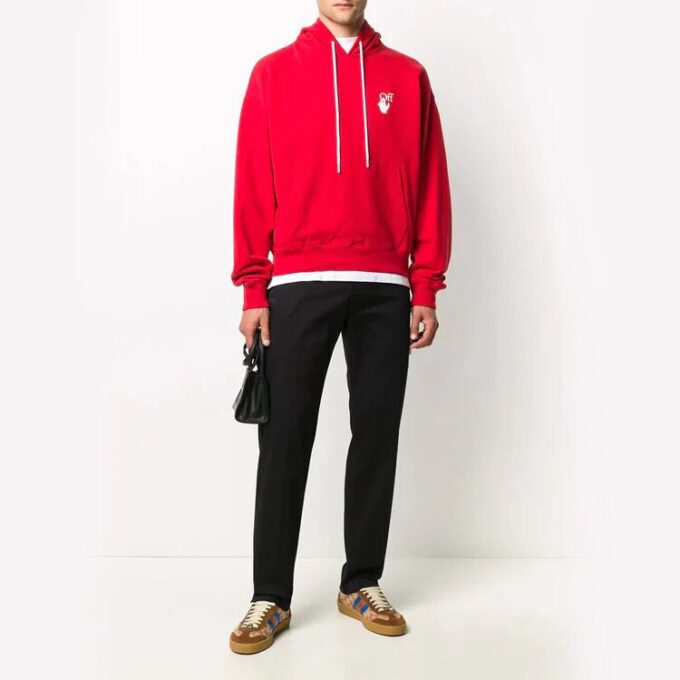 Off-White Men’ s Painting Arrow Pullover Red