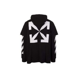Off-White Men’ s Painting Printing Pattern Loose Fit Black