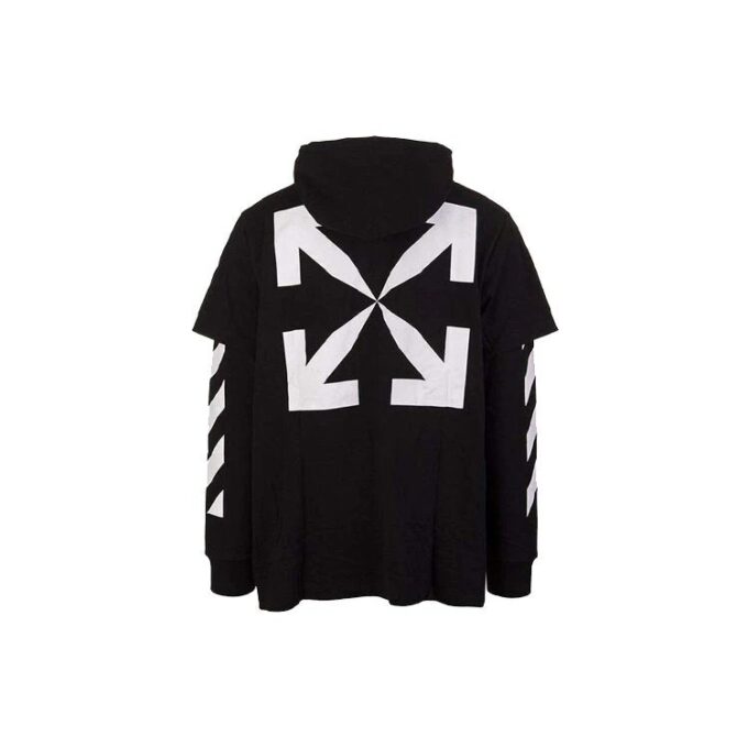 Off-White Men’ s Painting Printing Pattern Loose Fit Black